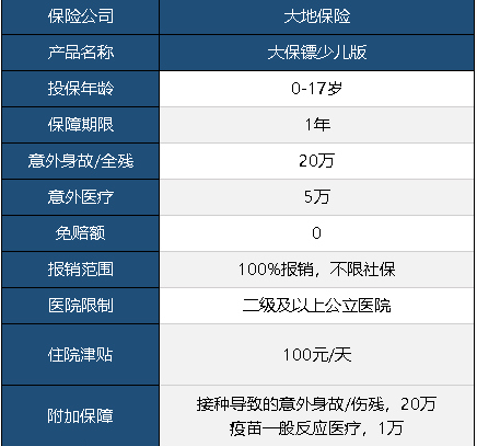 大保鏢意外險(xiǎn)少兒版怎么樣 值不值得買？